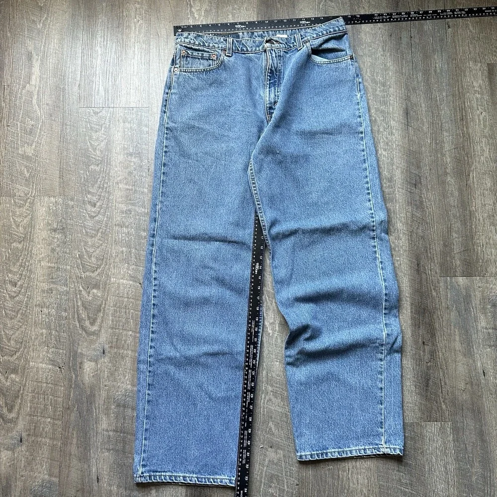 Vintage Levis 567 Jeans Mens 36x34 Blue Baggy 90s Made USA Loose Extra Wide Le